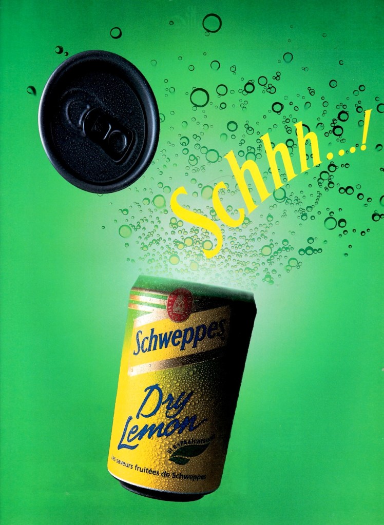 Publicité Schweppes - Schhh... - Dry Lemon - Bulles - DDB Needham - 1996