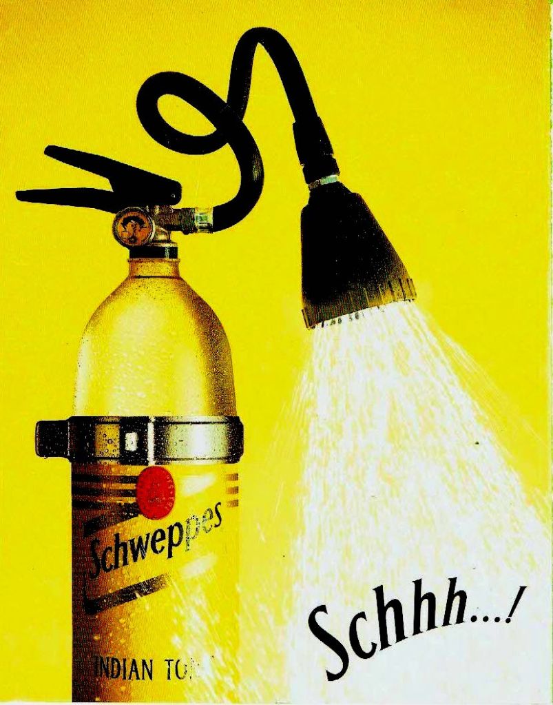 Publicité Schweppes - Schhh... - Extincteur - DDB Needham - 1996