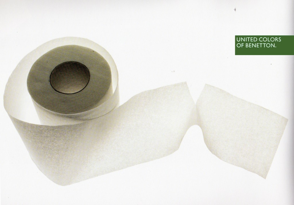 Publicité Benetton - United colors of Benetton — Oliviero Toscani - 1 rouleuau de papier toilette - 1991