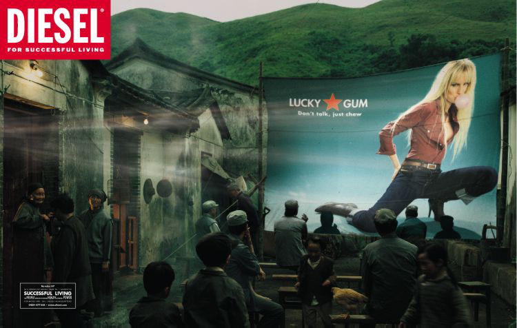 Publicité Diesel - Advertising New Market - Agence Paradiset - Suède - 1997 - Projection d'un film publicitaire "Lucky gum"