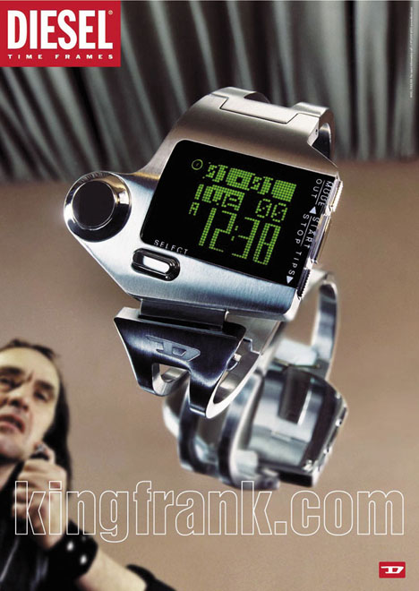 Publicité Diesel - Becoming fashion photograph - kingfranck.com — Une montre en gros plan, le photographe est derrière un peu flouté.