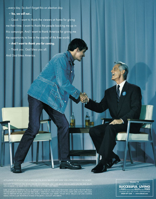Publicité Diesel - Being President - Page Finale - 