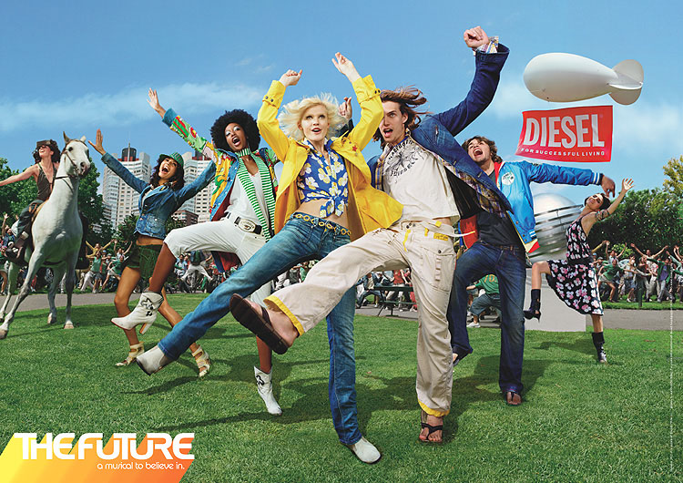 Publicité Diesel - The future, a musical to believe in — Agence KesselsKramer - Pays-bas - 2005 - Ambiance comédie musicale dans un parc