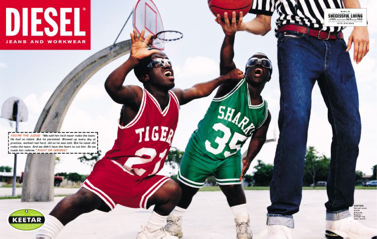 Publicité Diesel - Modern Living - Agence Paradiset - Suède - 1995 - Des nains jouent au basket-ball