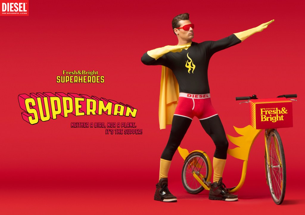 Publicité Diesel - Super Héros - Agence Doubleyou - Espagne - 2010 - Supperman neither a bird, nor a plane, It's the supper