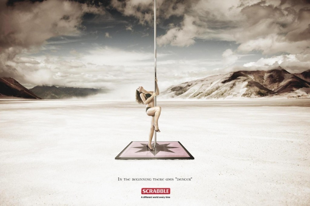 Publicité Scrabble - A different Word everytime - In the Beginning - Agence Ogilvy - Grèce - 2010 - Dancer