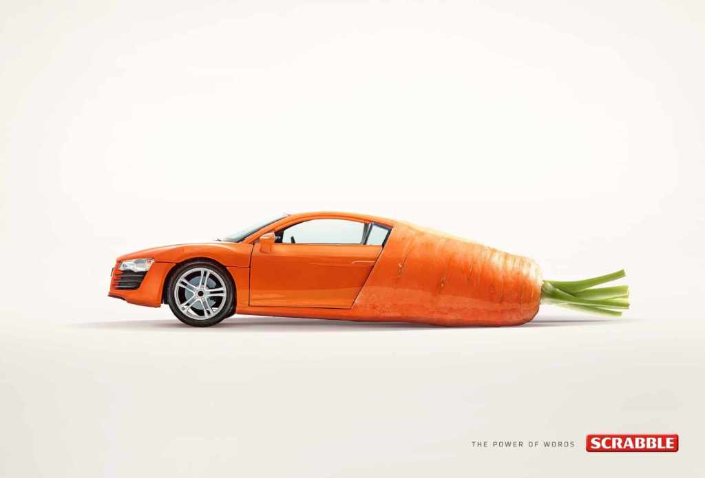 Publicité Scrabble - The Power of Words - Le pouvoir des mots - Agence Twiga - Ukraine - 2014 - Car - otte