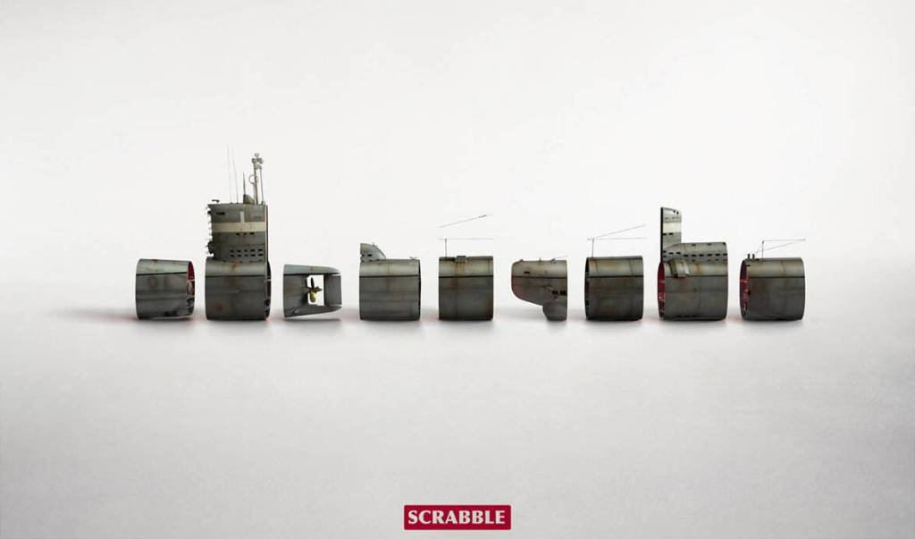 Publicité Scrabble - Découpés - Agence JWT - Chili - 2008 - Samuraï - 7 parties