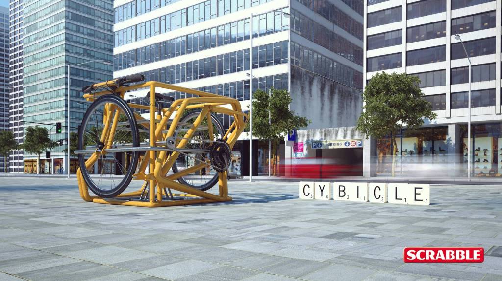 Publicité Scrabble - Transformers - Agence JVG - Espagne - 2015 - Bicycle mélangé