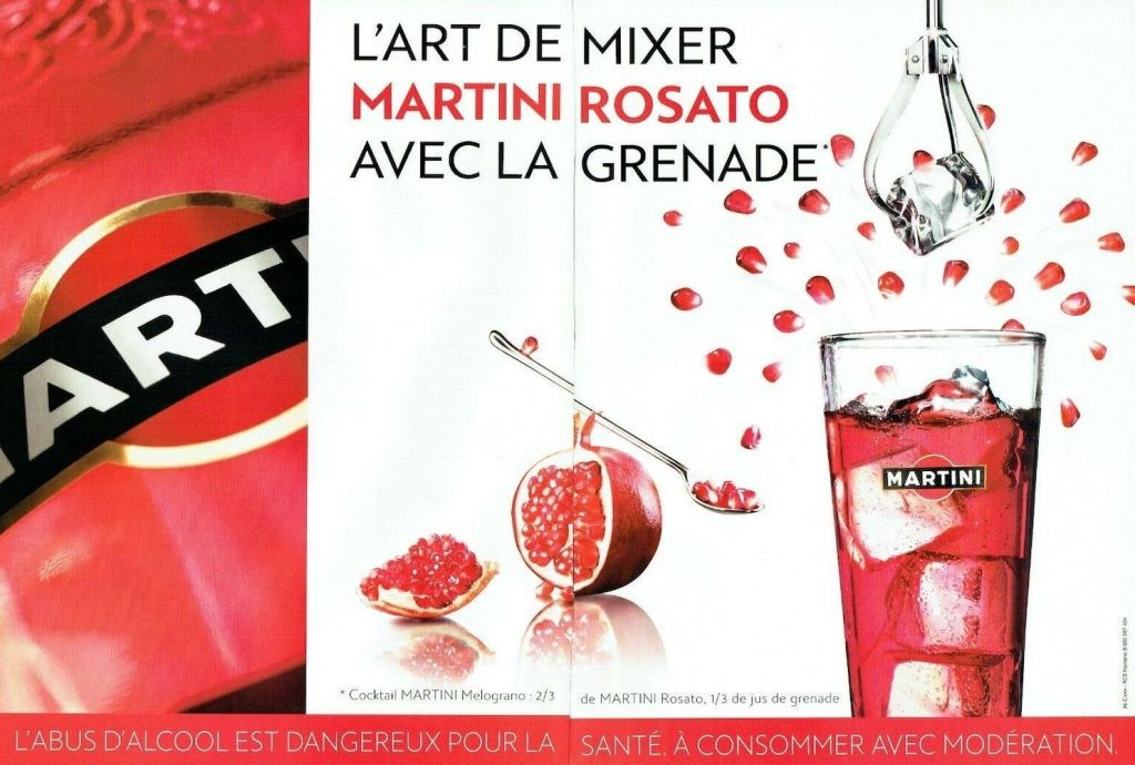 Publicité Martini - L'art de mixer Martini Rosato avec de la grenade - Agence Mc Cann - 2008