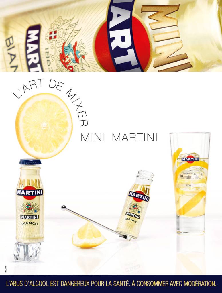 Publicité Martini - L'art de mixer Mini Martini - Citron - Martini Bianco - Agence Mc Cann - 2008