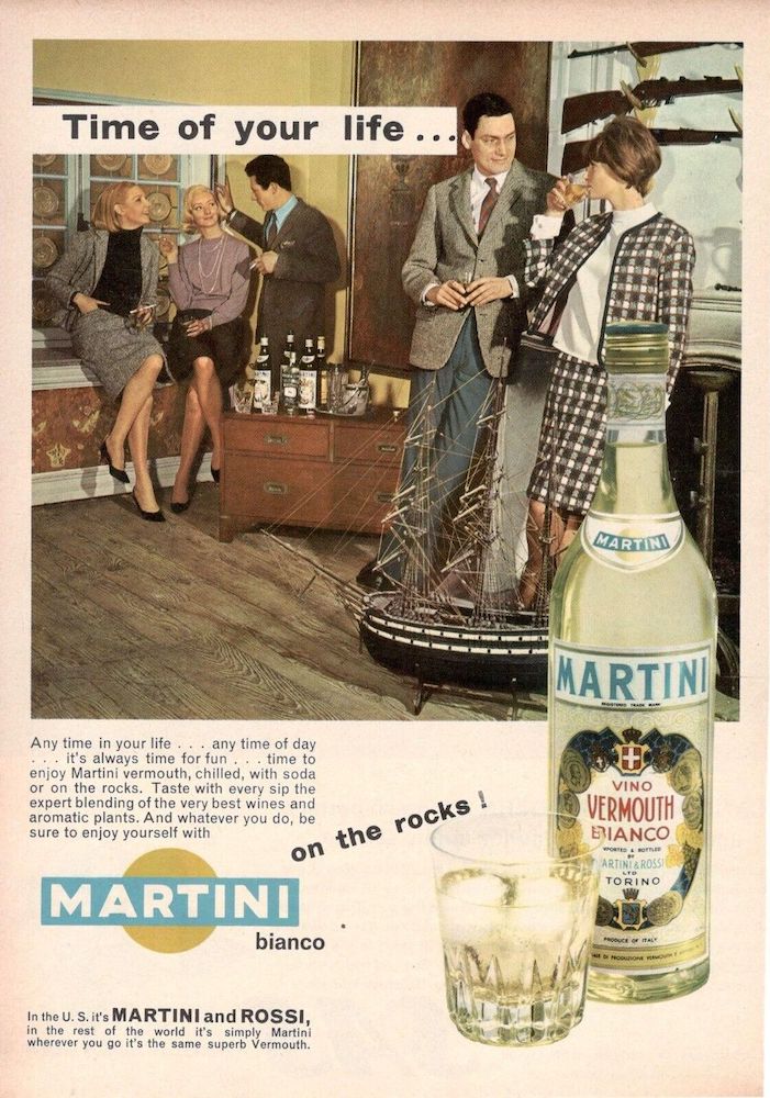 Publicité Martini - Time of your life - Martini Bianco - Soirée entre amis - Années 60
