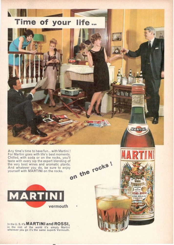 Publicité Martini - Time of your life - Martini Rosso - Soirée dansante entre amis - Années 60