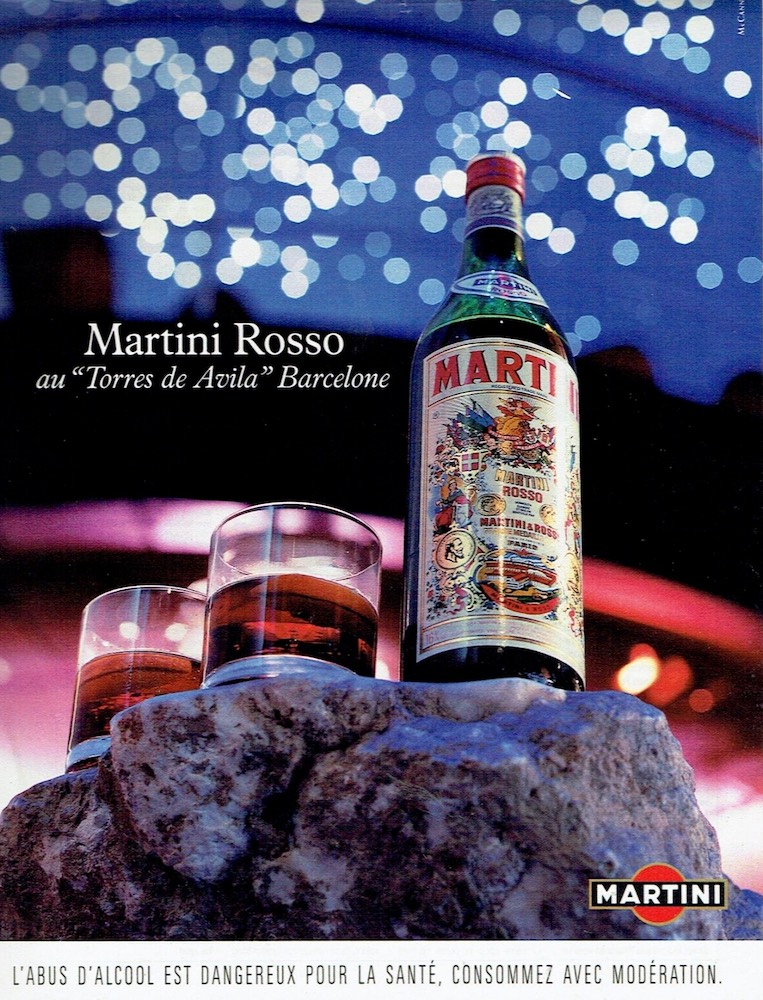 Publicité Martini - Martini Rosso - Bars - Torres de Avila Barcelone - Agence Mc Cann - 1992