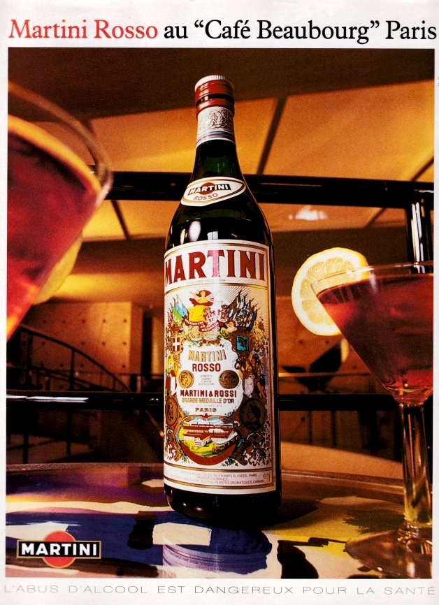 Publicité Martini - Martini Rosso - Bars - Café Beaubourg Paris - Agence Mc Cann - 1991
