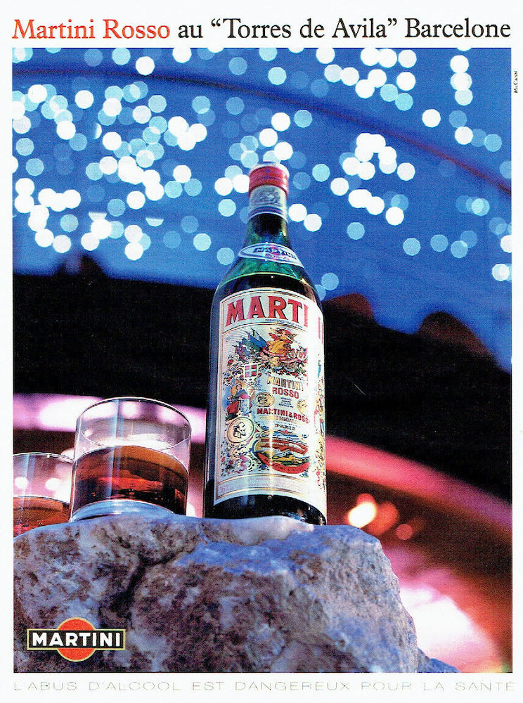 Publicité Martini - Martini Rosso - Bars - Torres de Avila Barcelone - Agence Mc Cann - 1991