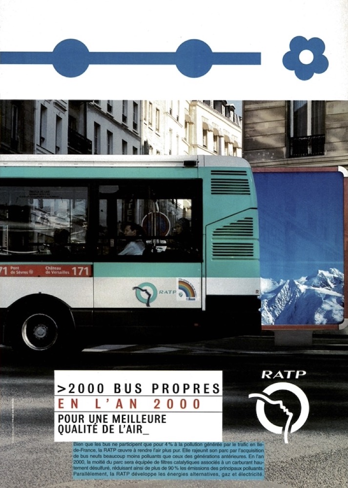 Publicité RATP - Les lignes de vie - 2000 bus propres en l'an 2000
