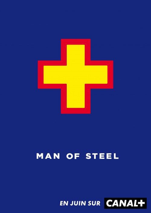 Publicité Canal + - Croix - Minimaliste - Man of steel - Logo Superman - BETC - 2014