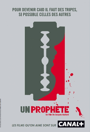 Publicité Canal + - Les films que l'on aime sont sur Canal + - Un prophète -  Pour devenir caid, il faut des tripes, si possible celles des autres - Lame de rasoir ensanglantée - BETC - 2011