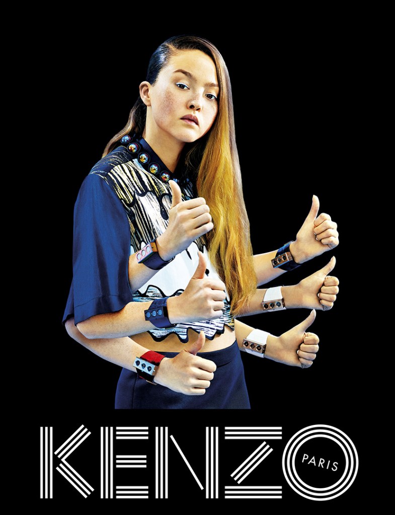 Publicité Kenzo - Collection Printemps-Été 2014 - Art contemporain - Femme avec 6 bras