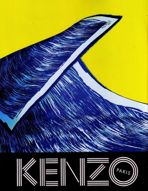 Publicité Kenzo - Collection Printemps-Été 2014 - Art contemporain - Référence à la grande vague d'Hokusaï