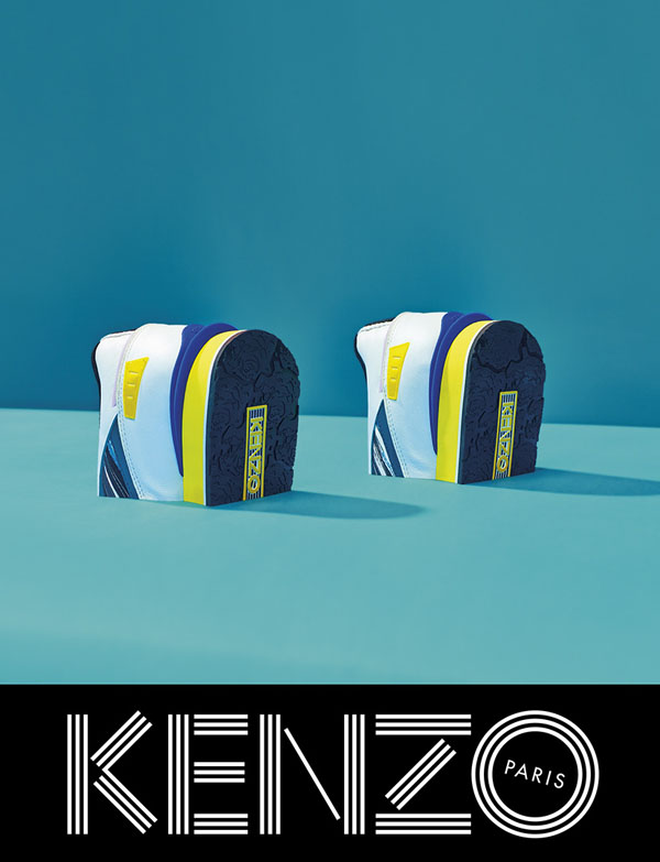 Publicité Kenzo - Collection Printemps-Été 2014 - Art contemporain - Baskets enfouies 