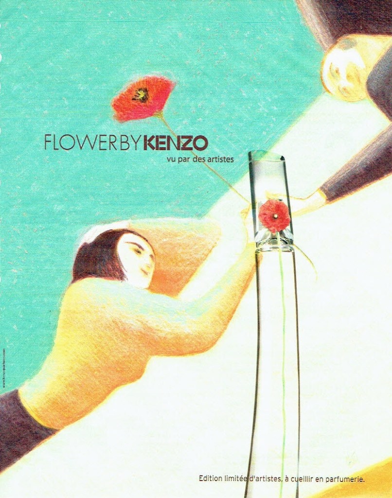 Publicité Kenzo - Flower by Kenzo - Parfum - Vu par des artistes - Illustration - 2006