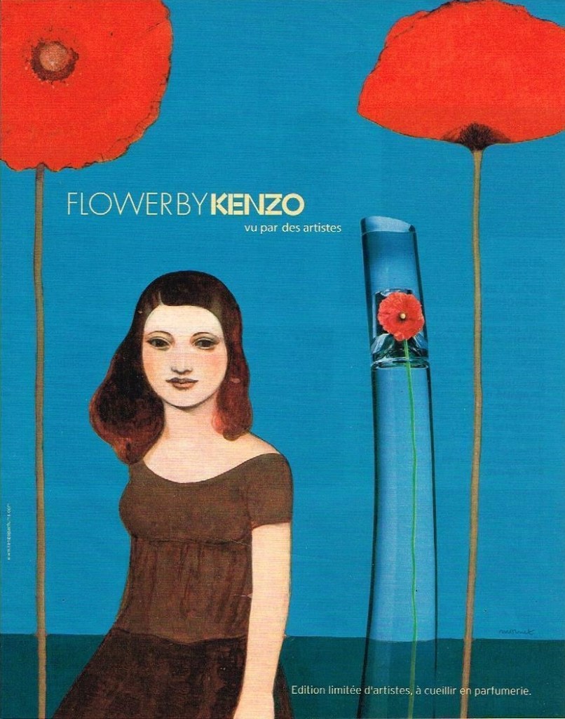Publicité Kenzo - Flower by Kenzo - Parfum - Vu par des artistes - Illustration - 2006