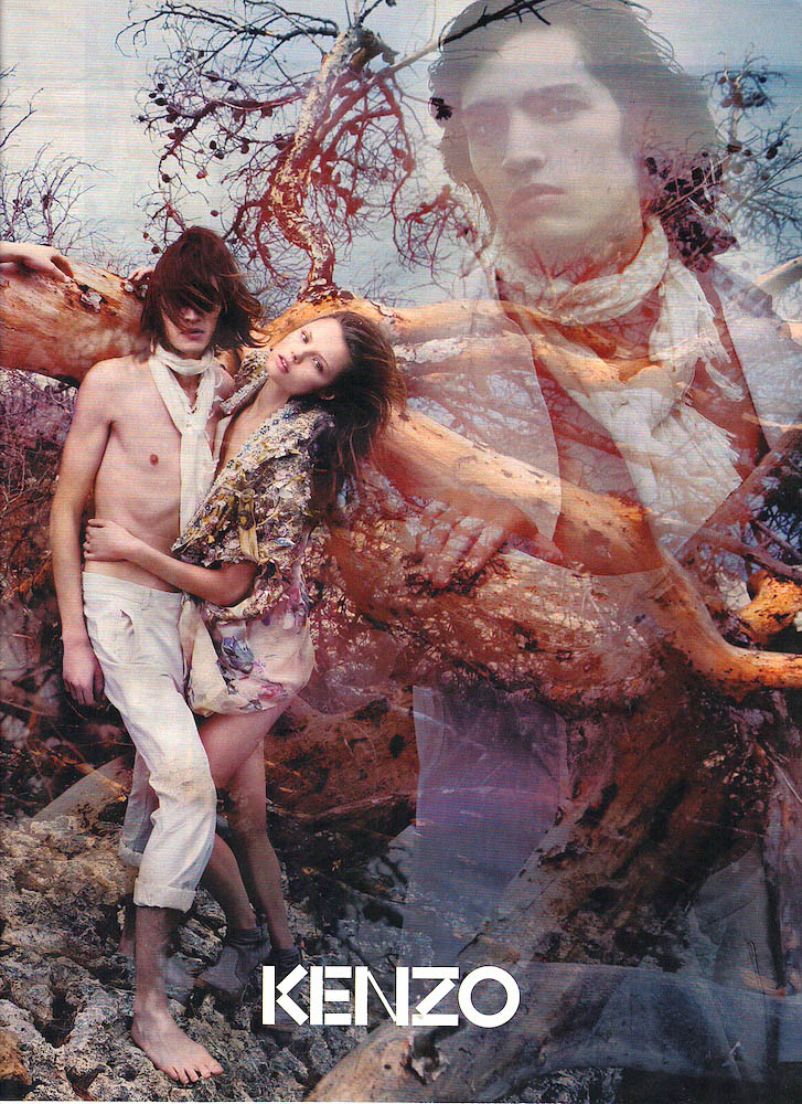 Publicité Kenzo - Prêt à porter - 2009 - Homme et femme - Effets surimpression