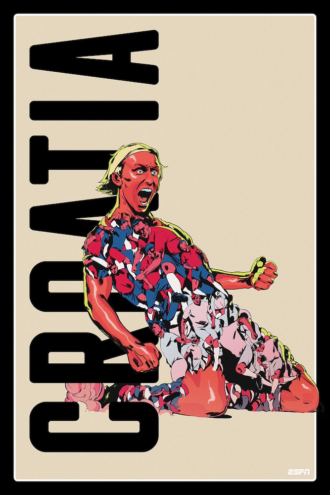 Affiche ESPN - Coupe du Monde 2018 - Russie - Croatie - Modric - 2018