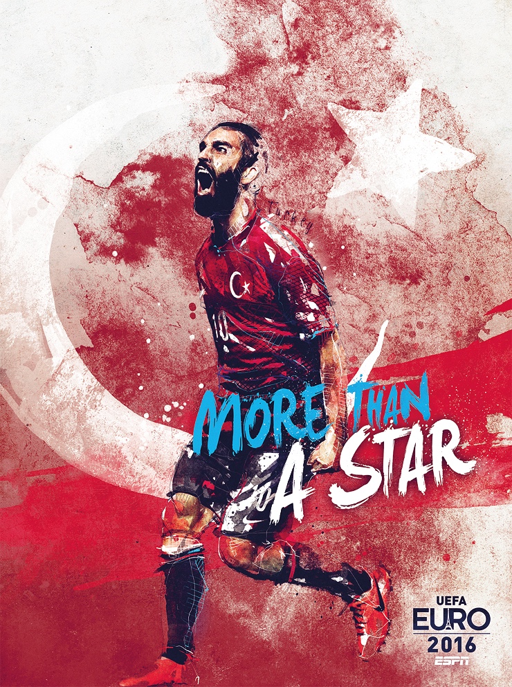 Affiche ESPN - Euro 2016 France - More Than - Turquie - More than a star 