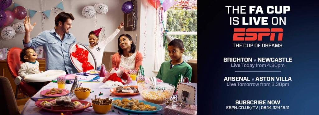 Affiche ESPN - FA Cup - The Cup of dreams - The FA Cup is live on ESPM - Coupe - Jelly - BDA Creative - 2012