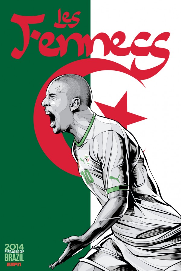 Affiche ESPN - Coupe du monde 2014 - Brésil - Algérie - Les fennecs - Agence Wieden+Kennedy - 2014
