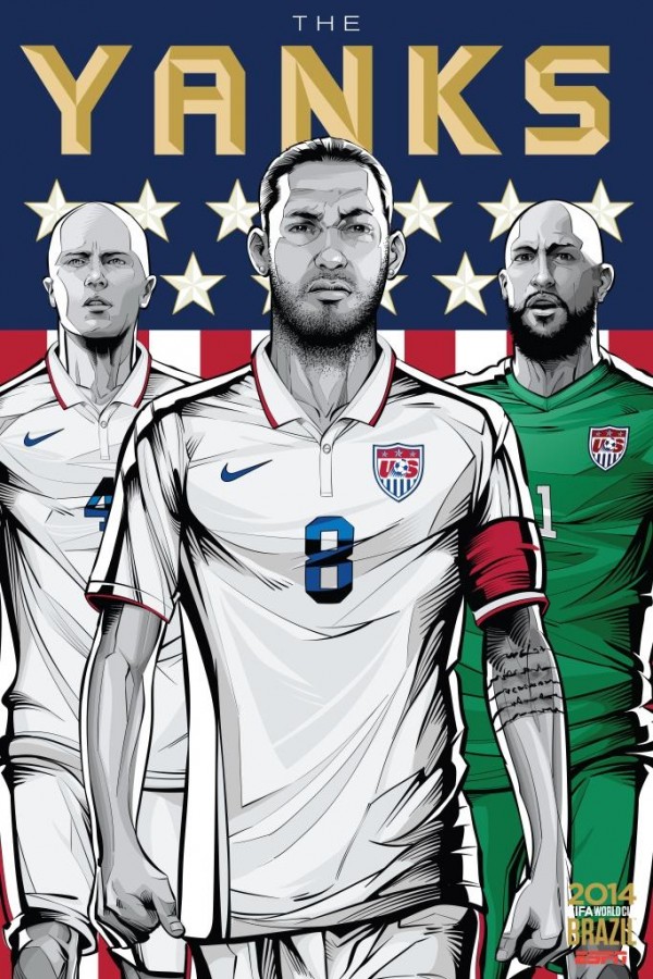 Affiche ESPN - Coupe du monde 2014 - Brésil - USA - The Yanks - Agence Wieden+Kennedy - 2014