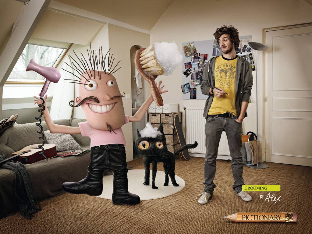 Publicité Pictionary - Draw by - Grooming by Alex - Toiletteur - Agence Ogilvy and Mather - 2010