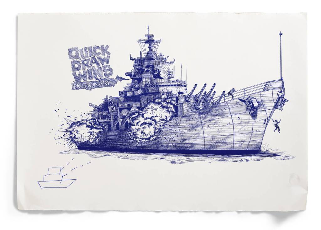 Publicité Pictionary - Quick draw wins - bateau de guerre - Agence Ogilvy - Malaisie - 2013