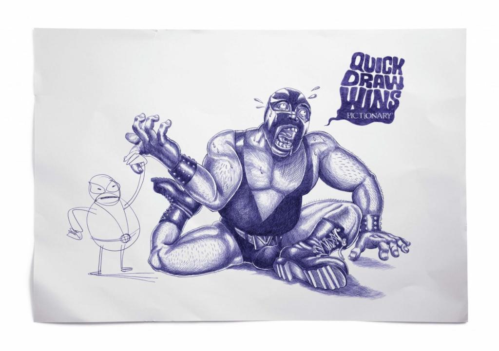 Publicité Pictionary - Quick draw wins - Catcheur - Agence Ogilvy - Malaisie - 2011