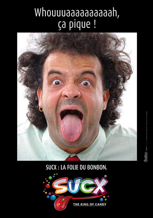 Publicité Sucx - La folie du bonbon - Flyer - Whouuuaaaaaaaah, ça pique ! - Agence 800 600 - 2011