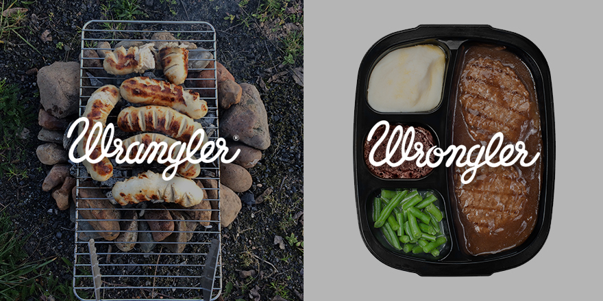 Publicité Wrangler - Wrangler VS Wrongler - Wrangler : Barbecue avec des grosses saucisses - Wrongler - Plateau repas - Agence We Are Pi - Pays-Bas