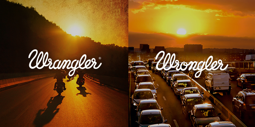 Publicité Wrangler - Wrangler VS Wrongler - Wrangler : Des motards sur la route - Wrongler - Un embouteillage de voitures - Agence We Are Pi - Pays-Bas