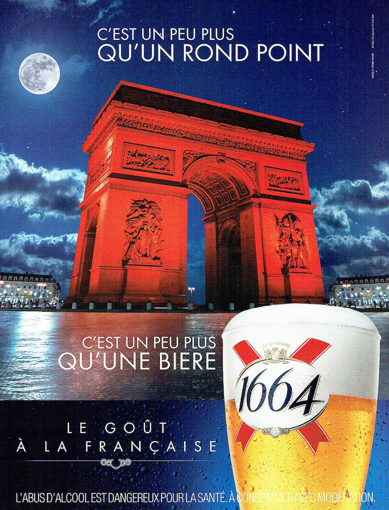 Publicité 1664- Le goût à la française - C'est un peu plus qu'un rond-point - Arc de triomphe rouge -   - Agence Fred&Farid - 2009-2010