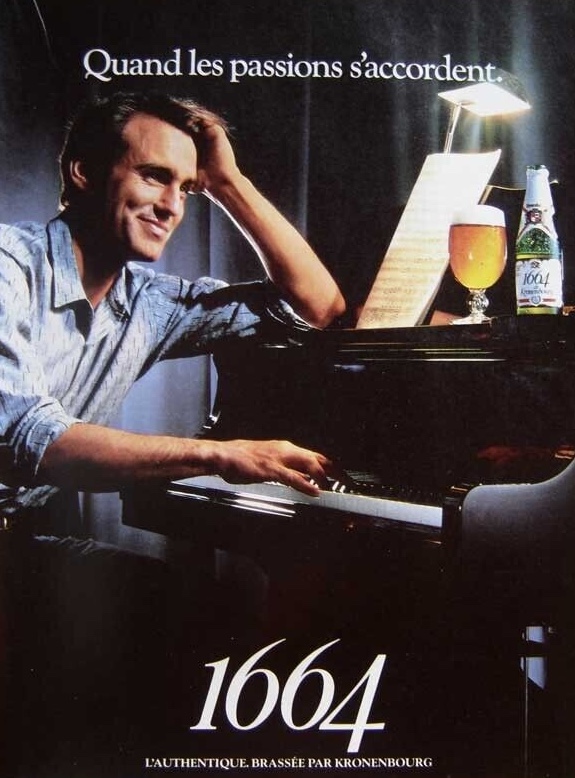 Publicité 1664 - Quand les passions s'accordent - Un homme à son piano - 1985