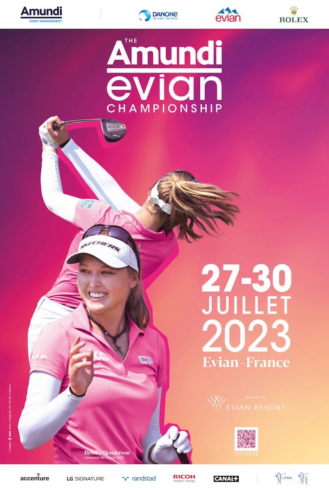 Publicité evian - The Amundi evian Champion ship - Golf Féminin - 2023