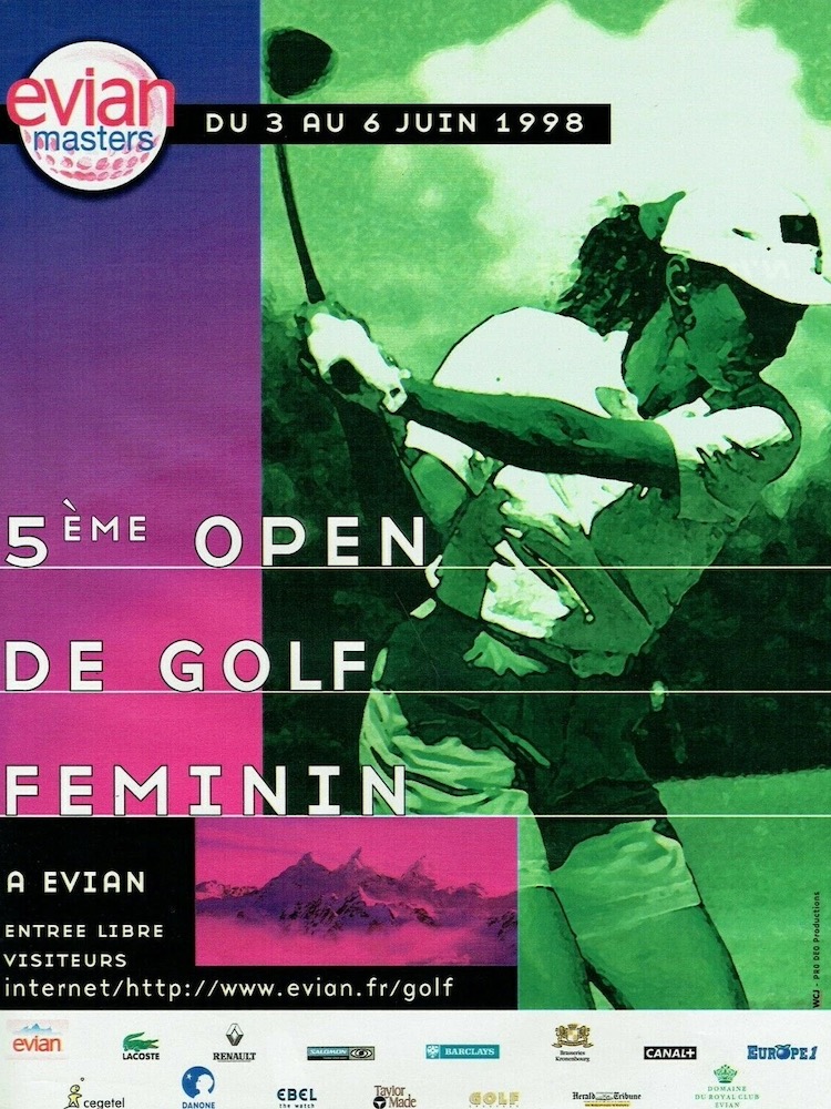Publicité evian - Open de Golf Féminin - 5 ème édition - 1998