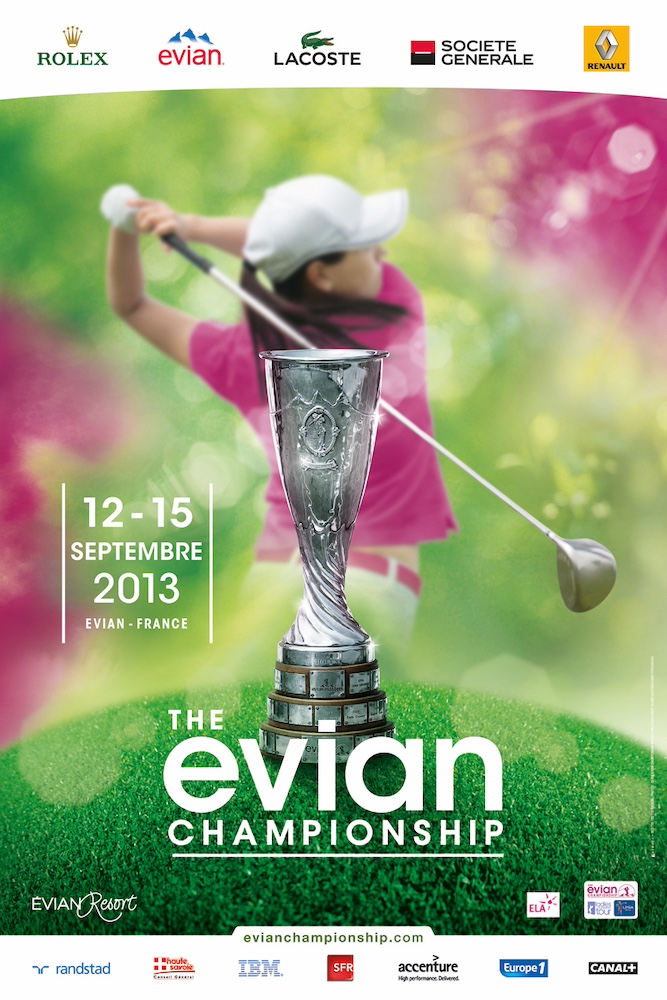 Publicité evian - The evian Champion ship - Golf Féminin - 2013