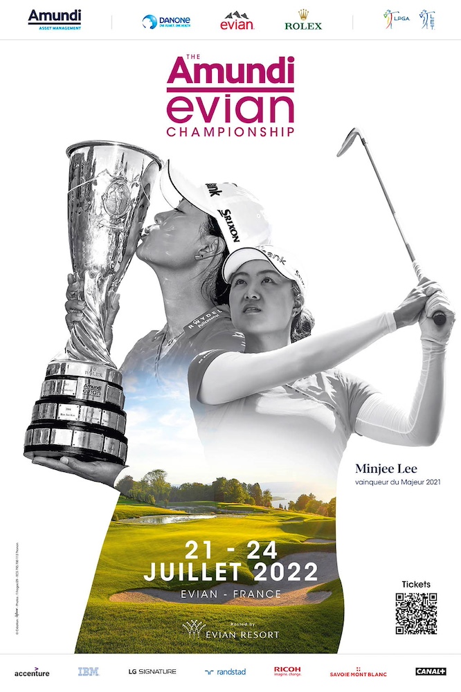 Publicité evian - The Amundi evian Champion ship - Golf Féminin - 2022
