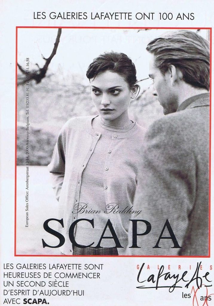 Publicité Galeries Lafayette - Les Galeries Lafayette ont 100 ans - Scapa - Couple en noir et blanc - 1996