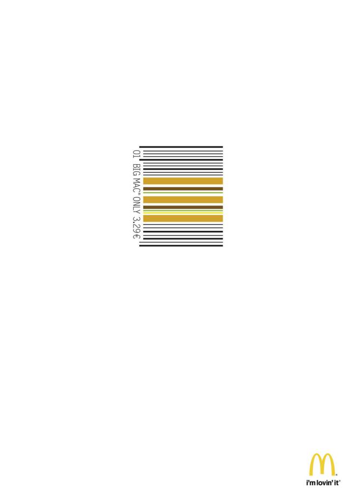 Publicité Mc Donald's - Code barre - promotions - BigMac - Agence Heyegroup - Allemagne-2009