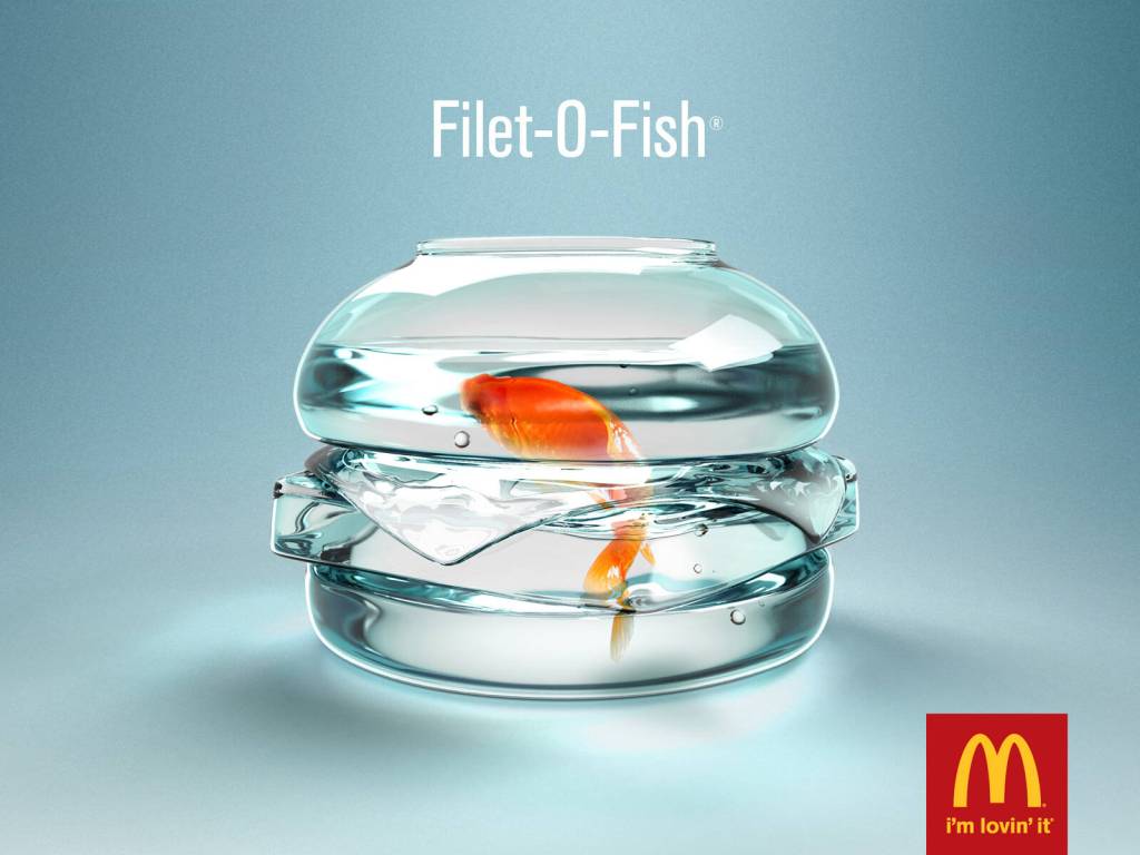 Publicité McDonald's - Filet-O-Fish - L'aquarium du poisson rouge à la forme d'un burger - Agence Leo Burnett - ArabieSaouditee - 2011