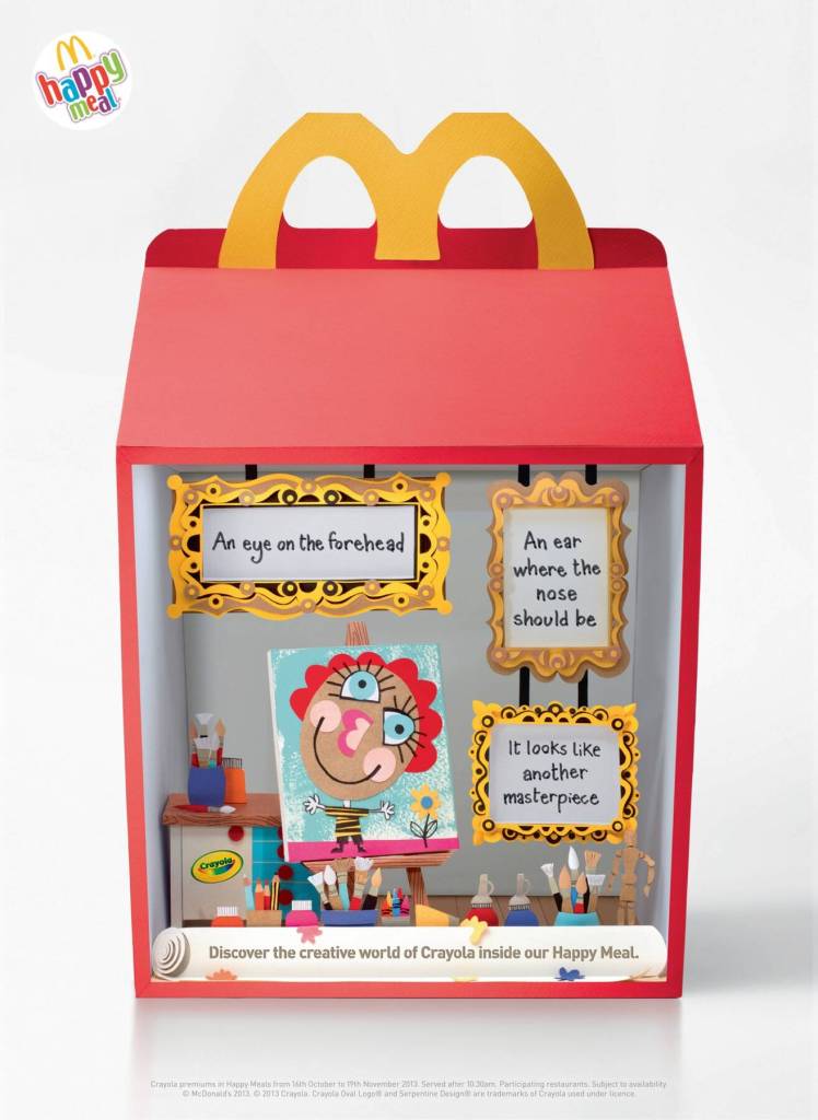 Publicité McDonald's - Happy Meal - Discover the creative world of Crayola - Pop-up d'un atelier d'artistes - Agence Leo Burnett - UK - 2013